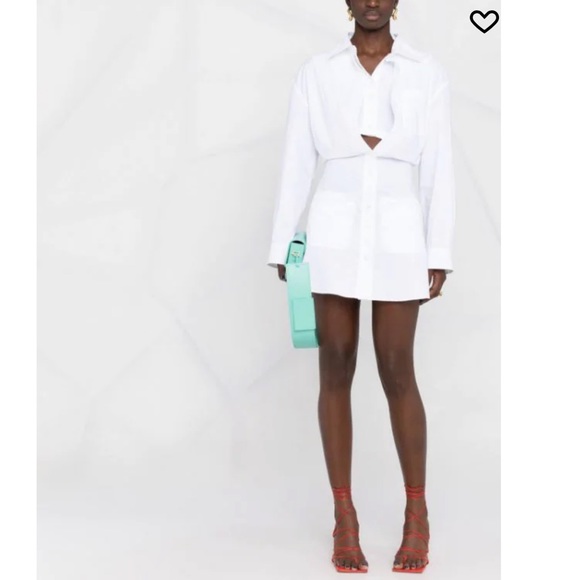 Jacquemus White Layered Shirt Dress - Picture 2 of 4